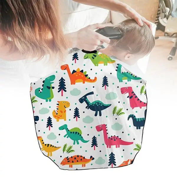 Kids Hair Cutting Cape Cute Adjustable Snap Haircut Coat Waterproof Hair Cut Apron Barber Accessories for Salon Home Hairdresser