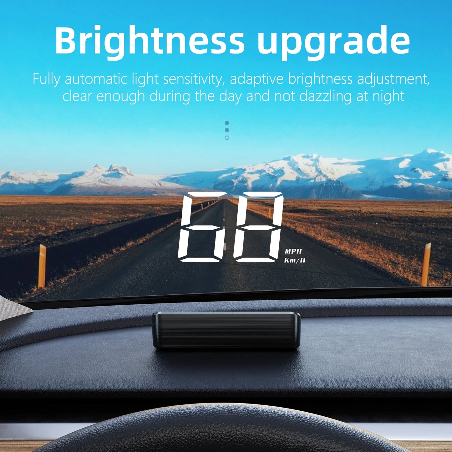 Car HUD Head Up Display Universal Digital GPS MPH Speedometer HD LCD Projection On Glass Windshield Projector for All Cars