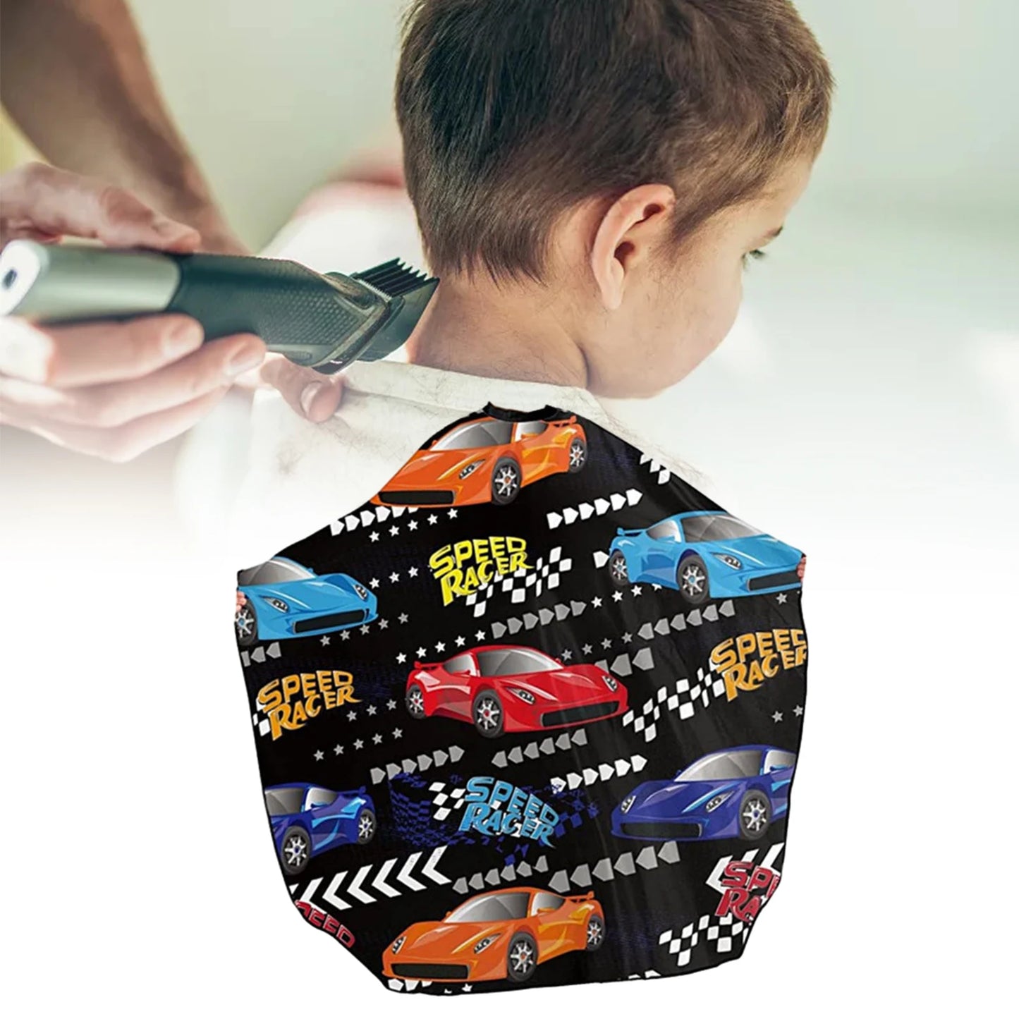 Kids Hair Cutting Cape Cute Adjustable Snap Haircut Coat Waterproof Hair Cut Apron Barber Accessories for Salon Home Hairdresser