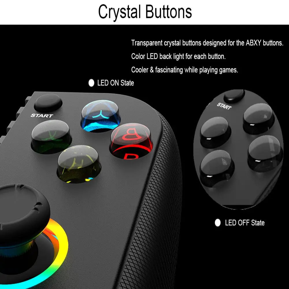 Wireless Gamepad Video Game Stick Video Game Console Controller With Hall Rocker Game Controller For Retro Games Kid Xmas Gift