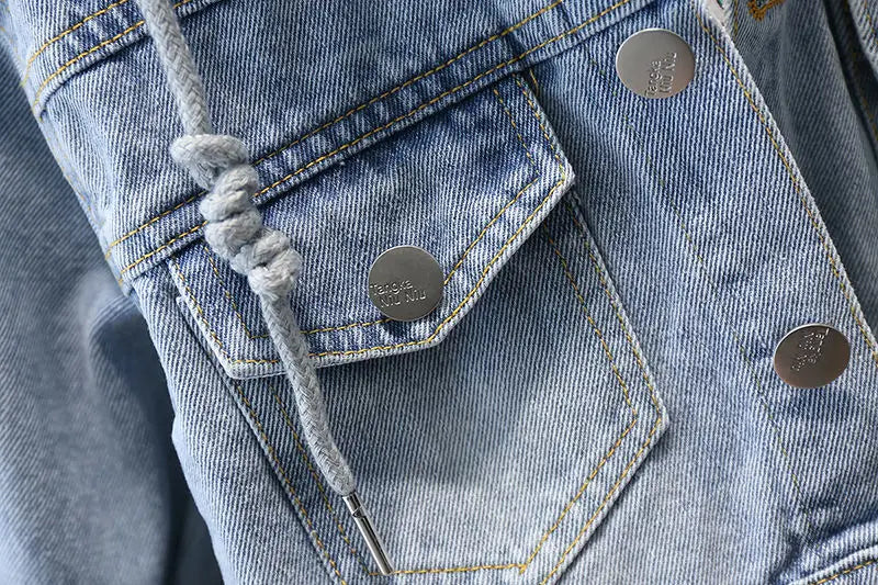Children's Denim Jackets Trench Coat Embroidery Jackets Boy Baby Denim Coat Casual Outerwear Spring Autumn clothing