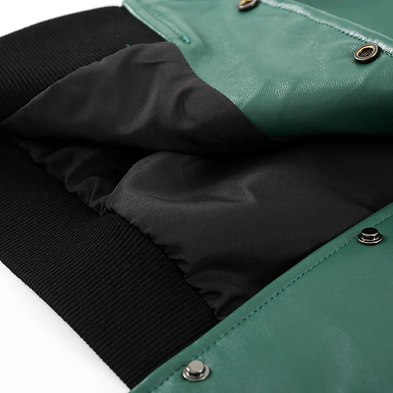 Pudi Women Genuine Leather Jacket Coat 2021 Spring Female Real Sheep Leather Baseball Jackets Coats CT103