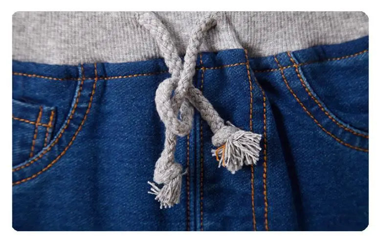 2024 New High quality thick winter warm cashmere kids baby pants Boys Girls children' cotton trousers children jeans1-6Y