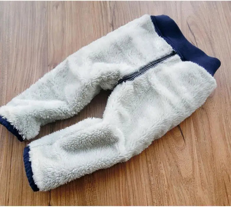 2024 New High quality thick winter warm cashmere kids baby pants Boys Girls children' cotton trousers children jeans1-6Y