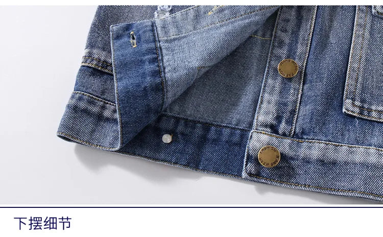 Fashion Casual Kids Boys Denim Vest Waistcoats Baby Girls Classic Denim Coats Spring Autumn Short Jackets Clothin Fit 2-7 Yearsg