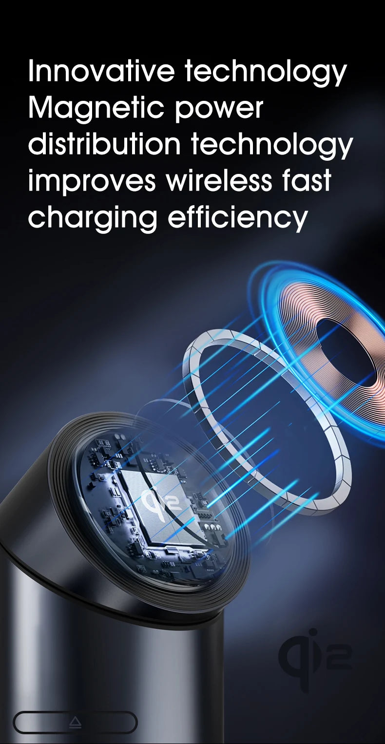 Touch Rotate Qi2 Magnetic 3-in-1 Wireless Charger 15W Fast Charging Station for iPhone 13 14 15 16 Series Apple Watch AirPods