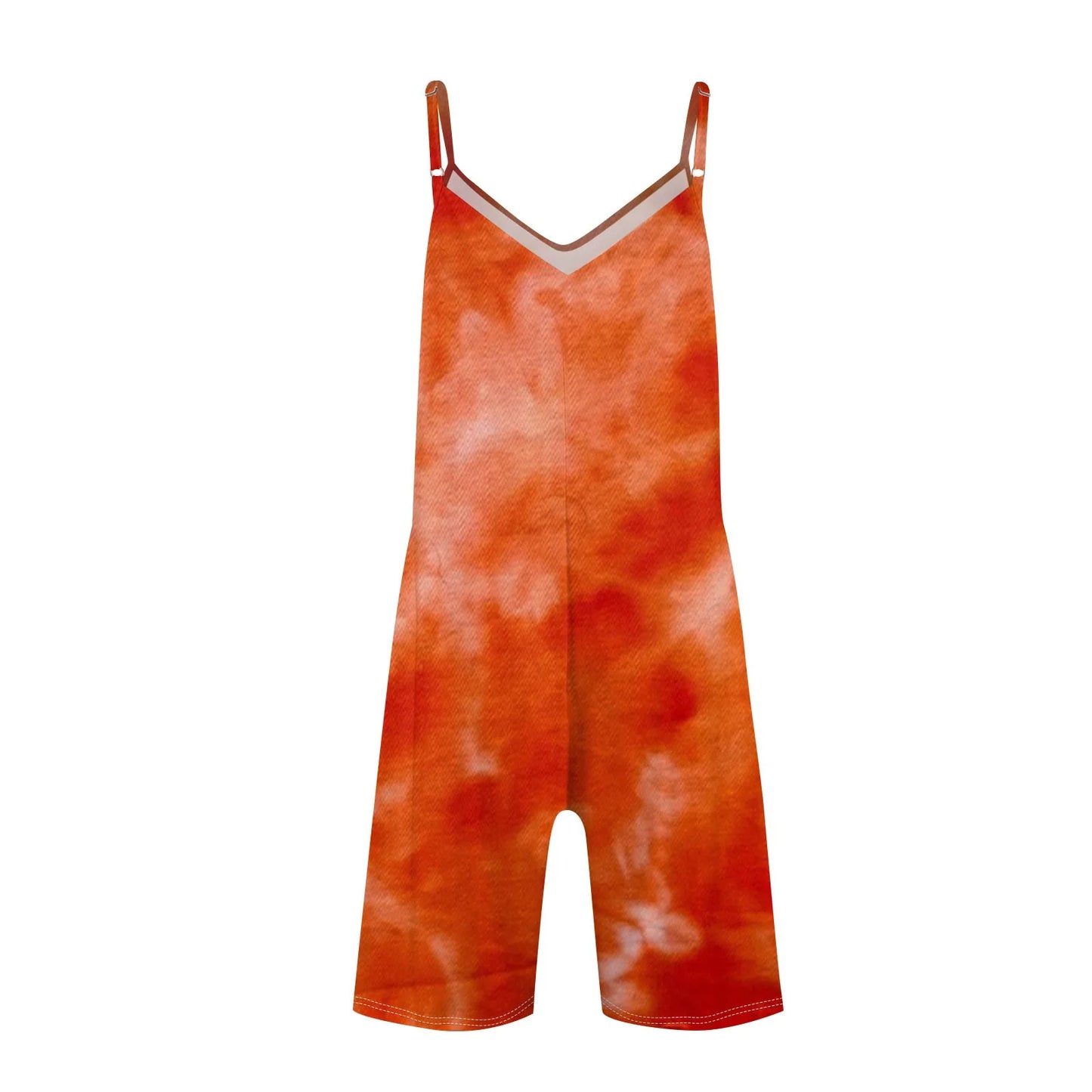 Summer Beautiful Colourful Floral Printing Daily Streetwear Playsuit Fashionable Casual Sleeveless Jumpsuit Shorts With Pockets