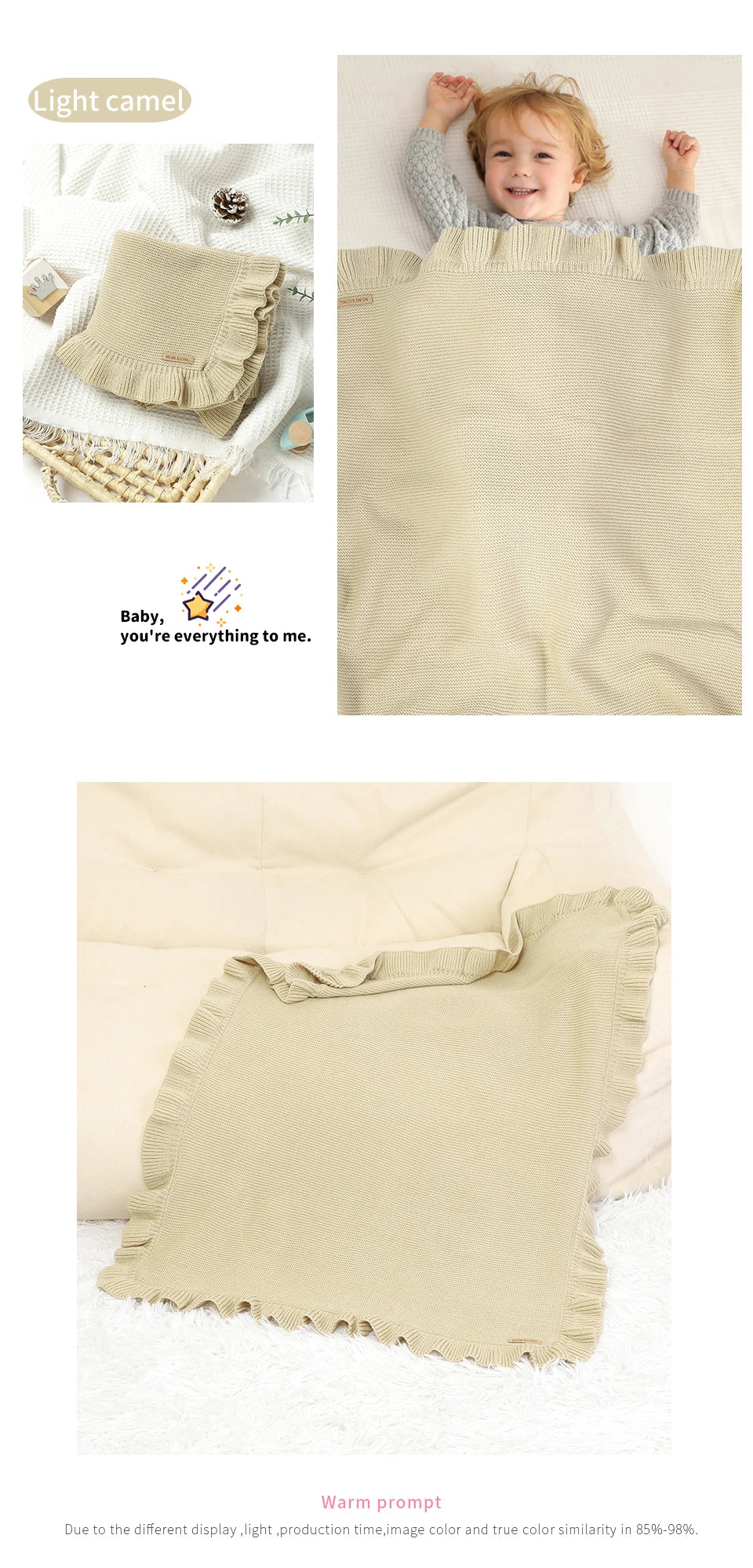 Baby Blankets 90*70cm Knitted Newborn Boys Girls Solid Stroller Swaddle Wrap Sleepsack Reversible Soft Infantil Receiving Quilts