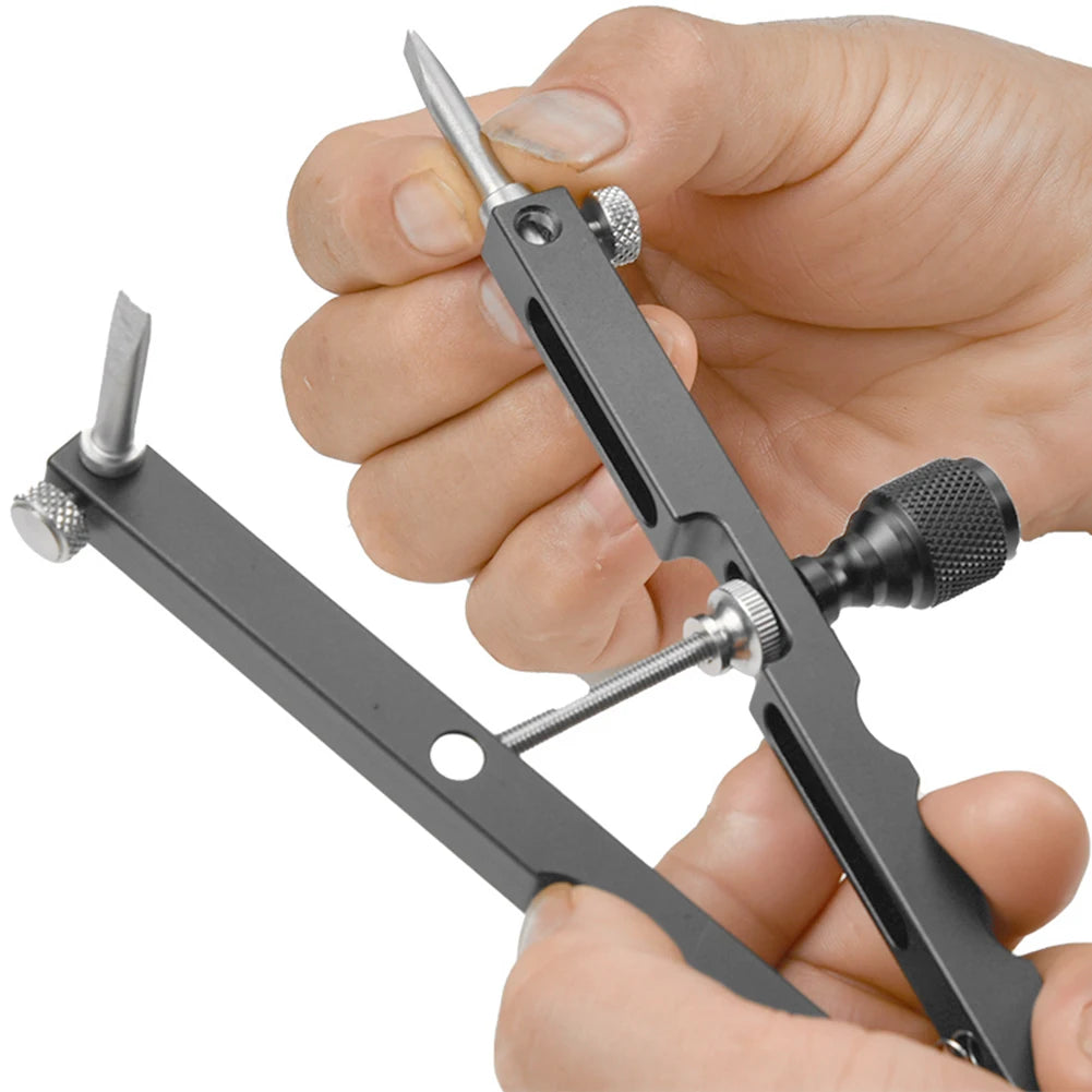 V Shaped Lens Opener Tool Kit 16-100mm Opening with 3 Types of Tips (Pointed Flat Half Flat) for Ø37mm-86mm DSLR Camera Lenses