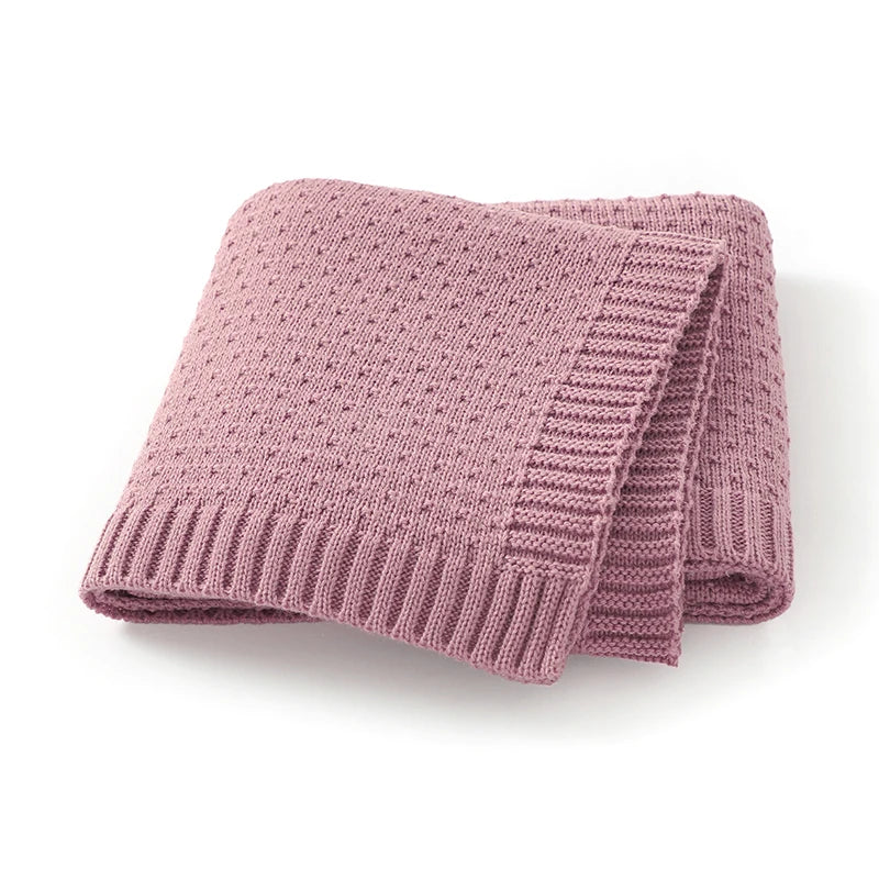 Baby Blankets Knitted Newborn Netural Breathable Month Swaddle Wrap Mat for Infant Boy Girl Crib Cellular Children 90*70cm Cover