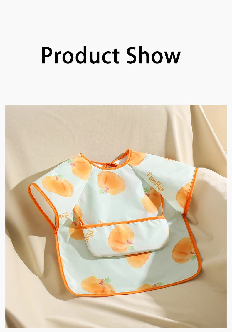 Short Sleeve Waterproof Baby Bibs Apron For Baby Kids Soft Feeding Bib Summer Baby Stuff Feeding Girls Boys Bibs Burp Cloths New