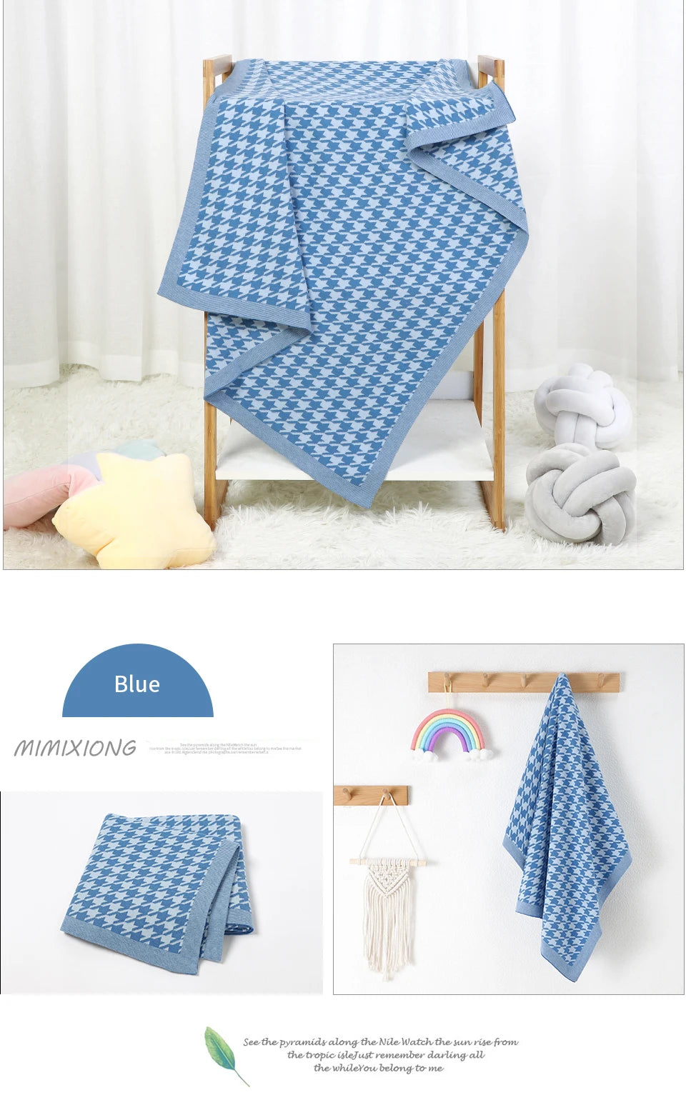 Baby Blankets Newborn Cotton Swaddle Wrap Plaid for Infant Kids Boys Girls Ultra-Soft Reversible Knitted Toddler Receiving Mats
