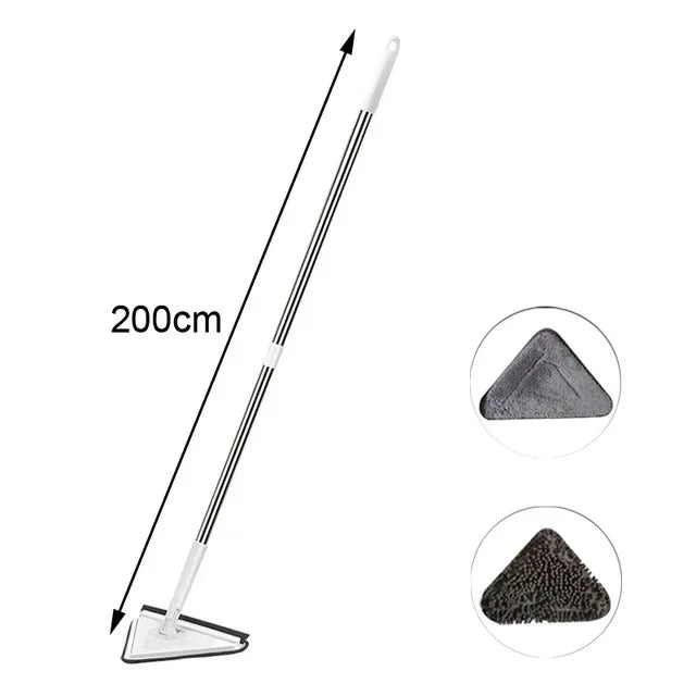 Triangle 360 Cleaning Mop Adjustable Telescopic Household Ceiling Cleaning Brush Tool Self Draining Cleaning Tiles and Walls