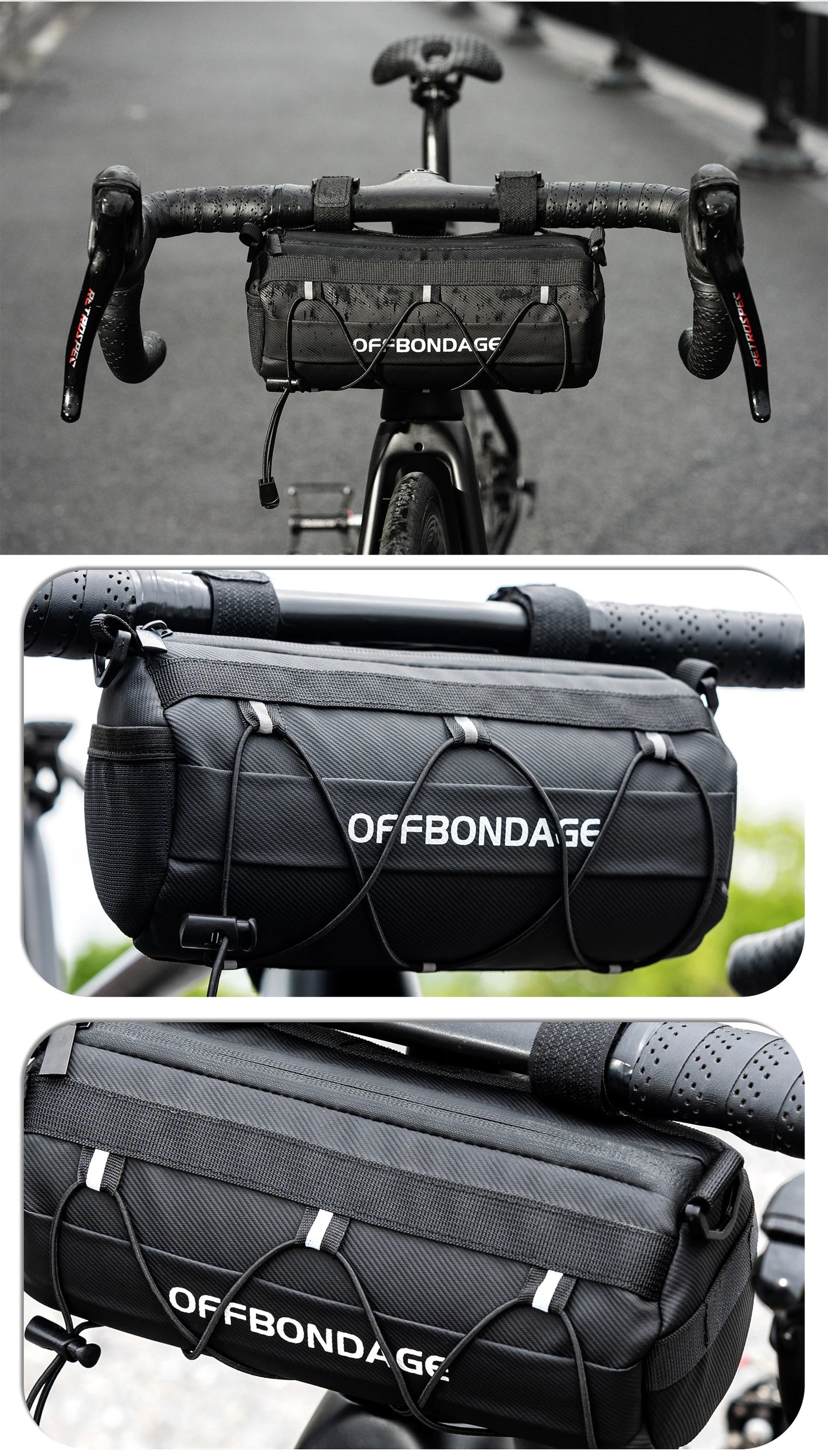 OFFBONDAGE Bike Front Bag Large Capacity Storage Outside Waterproof Multi-function Riding Bag Mountain Bike Bag Bike Accessory