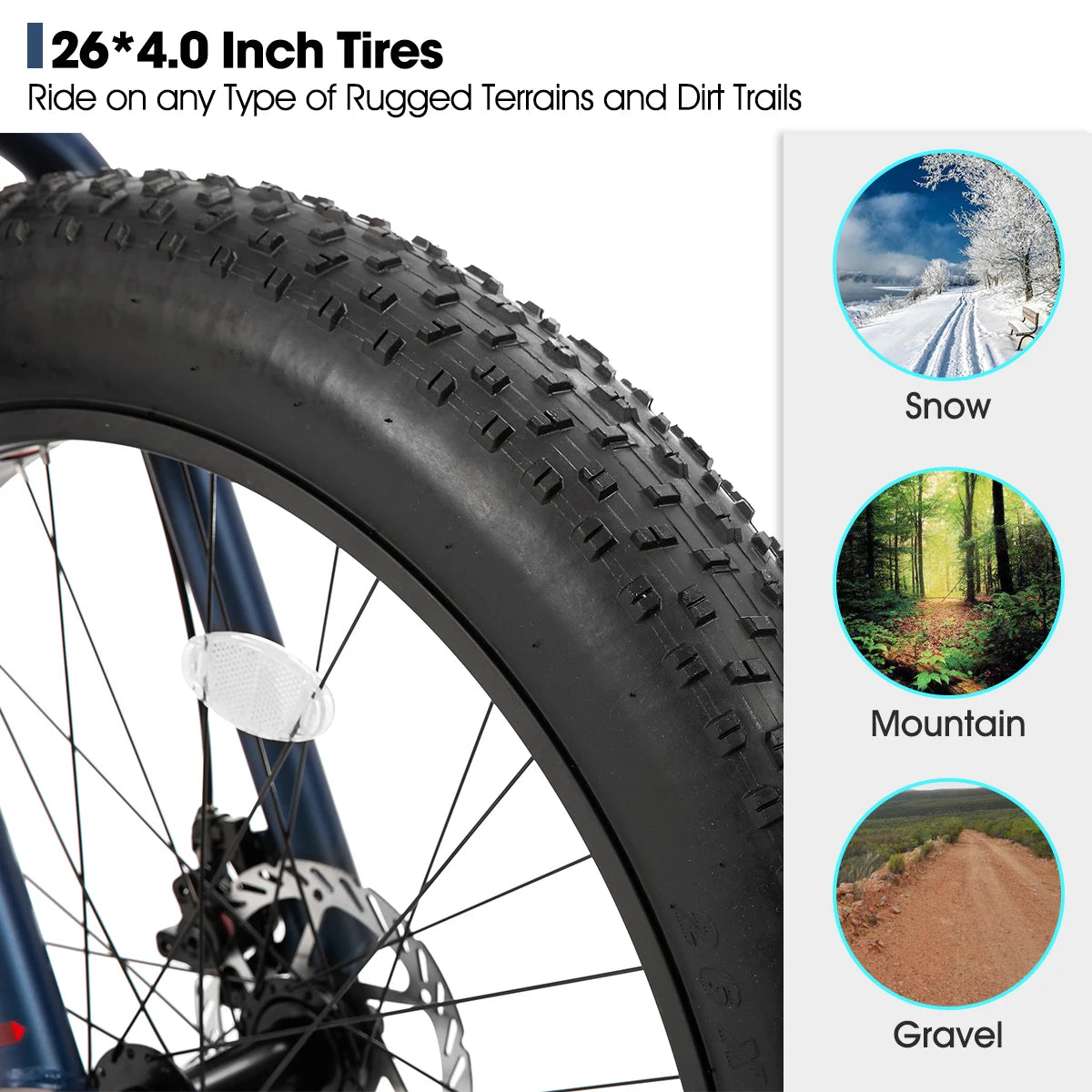 Hiland 20 Inch Kids' Bicycles Fat Tire Mountain Bike for Age 5 + Years, Shimano 7-Speed, Dual-Disc Brake,Kids BeachBicycle