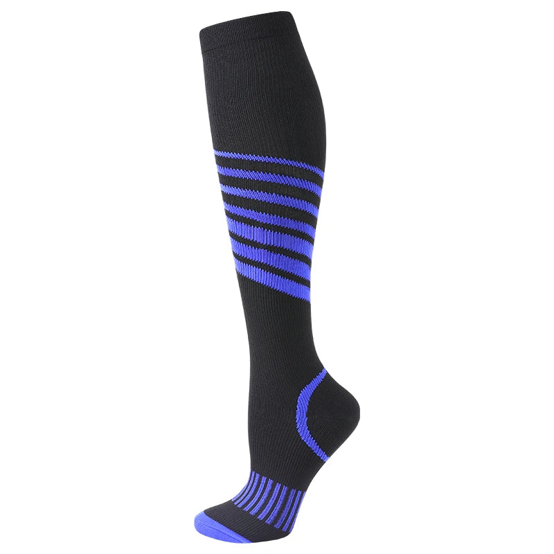 Running Men Women Compression Socks For Football Anti Fatigue Pain Relief 20-30 Mmhg Black Compression Socks Fit For Sport Socks