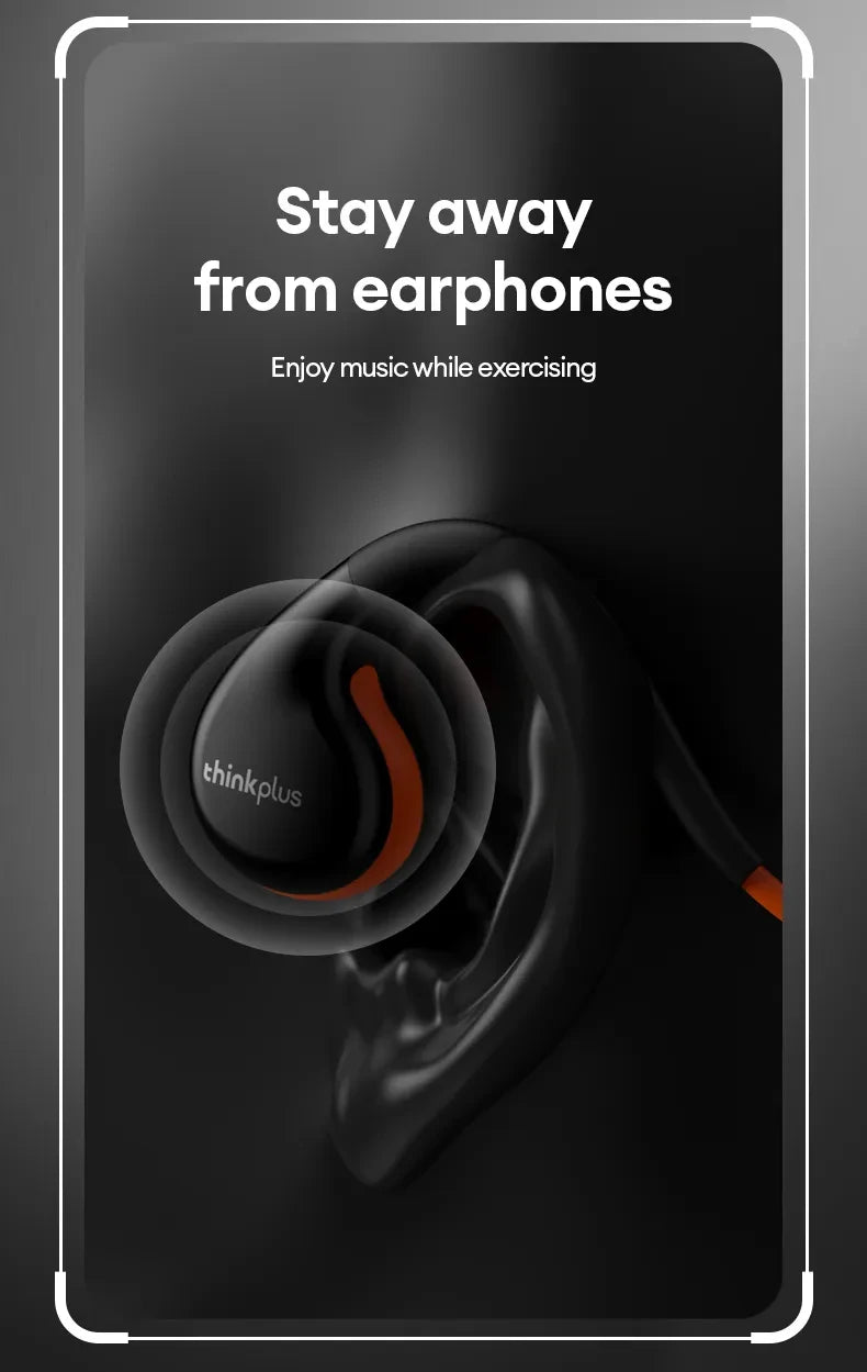 Original Lenovo X7 Air Conduction Headphone Wireless Bluetooth 5.3 Earphones Bone Conduction Sports Headset Outdoor EarHook Mic