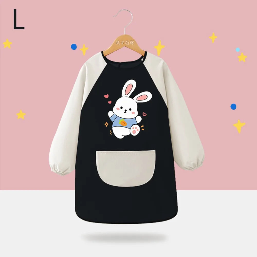 New Polyester Kids Painting Apron Waterproof Long Sleeved Cooking Apron Cosplay Costume Art Bibs