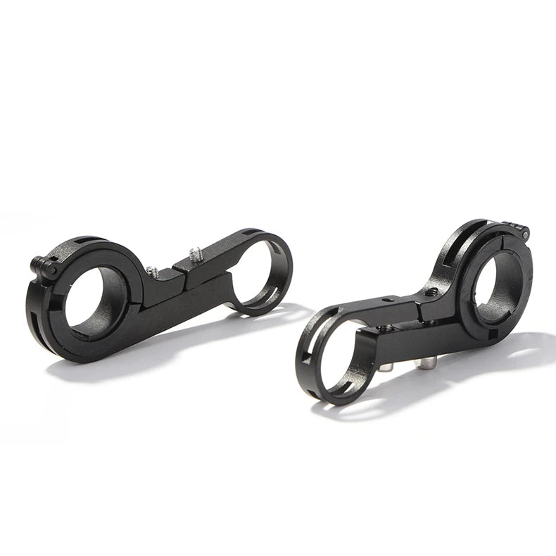 20cm Bicycle Handlebar Extended Bracket Bike Mount Bar Computer Holder Support Rack Alloy Stand Double Frame Bicycle Clip