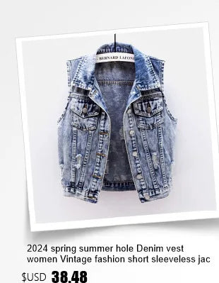 fashion Lace Beaded Denim Vest Women Cardigan 2025 New spring Sleeveless Jacket Fashion Loose Vintage jeans Waistcoat tide R359