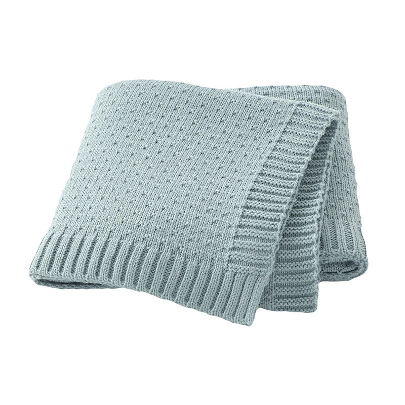 Baby Blankets Knitted Newborn Netural Breathable Month Swaddle Wrap Mat for Infant Boy Girl Crib Cellular Children 90*70cm Cover