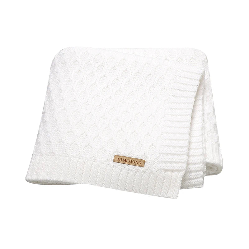 Baby Blankets Knitted Newborn Netural Breathable Month Swaddle Wrap Mat for Infant Boy Girl Crib Cellular Children 90*70cm Cover