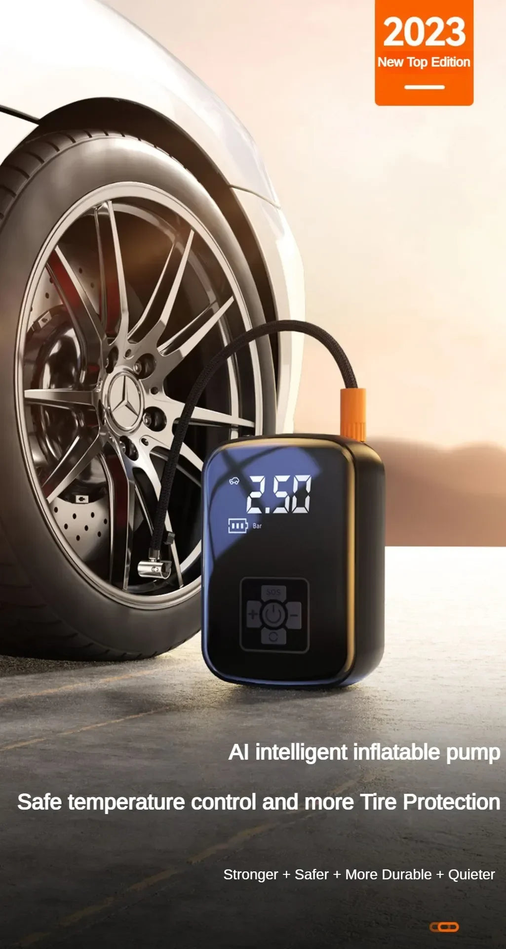 EAFC 150PSI Car Air Compressor Electric Tire Inflator Pump for Motorcycle Bicycle Boat Tyre Balls Multifunction Tire Inflator