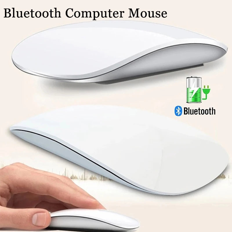 Xiaomi Wireless Bluetooth Magic Computer Mouse Dual-Mode Silent Rechargeable Touch Slim Ergonomic PC Mice For Apple Macbook Air