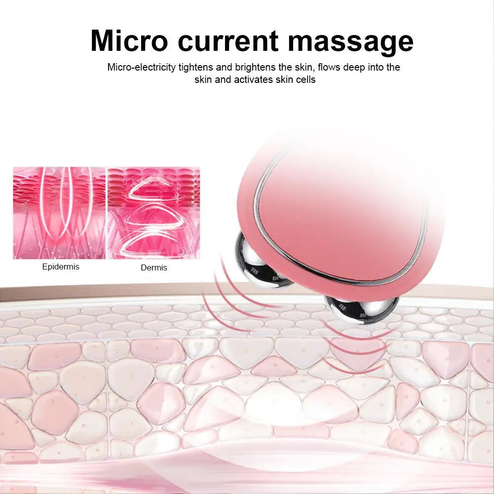 Portable Electric Face Lift Roller Massager EMS Sonic Facial Lifting Skin Tighten Massage to use after charging for 30 minutes