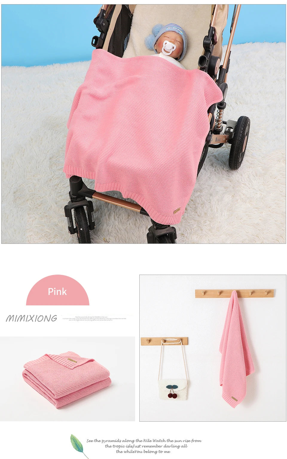 Baby Blankets 100*80cm Knit Newborn Boy Girl Month Stroller Bassinet Bedding Cradle Quilts Dual-Use Infant Netural Receiving Mat