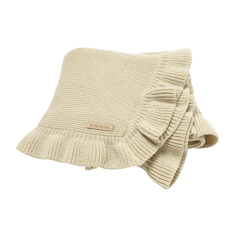 Baby Blankets 90*70cm Knitted Newborn Boys Girls Solid Stroller Swaddle Wrap Sleepsack Reversible Soft Infantil Receiving Quilts