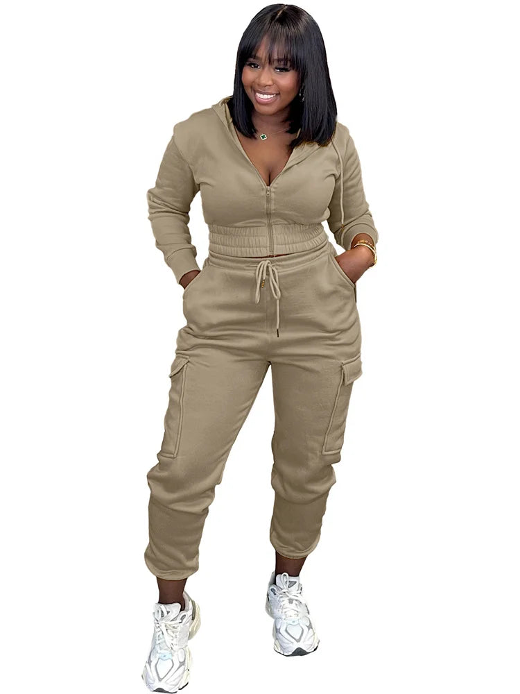 Wmstar Two Piece Outfits for Women Sport Suit Matching Tracksuit Casual Top and Pants Sets Fall Clothes Wholesale Dropshipping