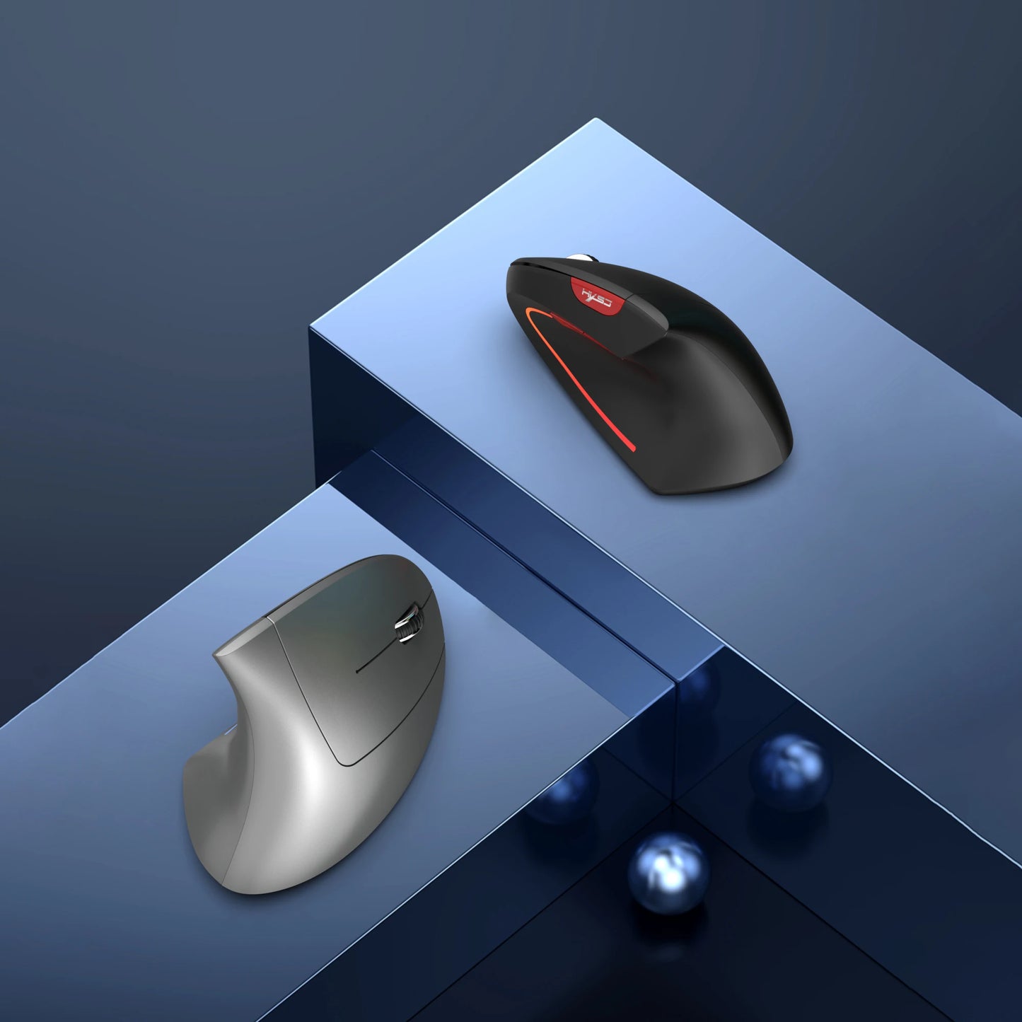 2025 New arrival HXSJ dual mode vertical mouse ergonomic ABS 600mAh rechargeable 2400DPI Type-c interface wireless mouse for pc