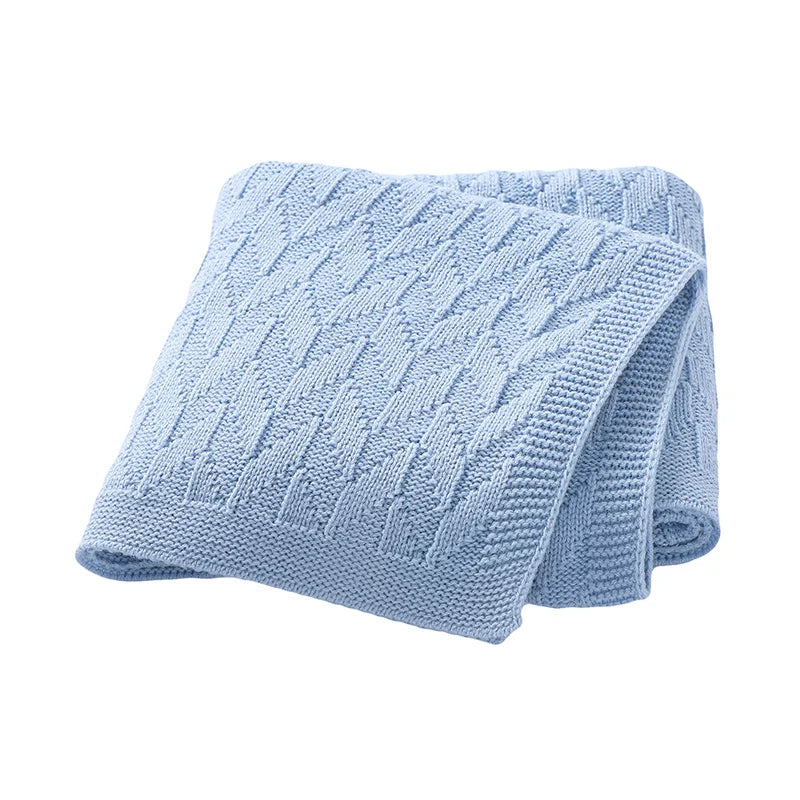 Baby Blankets Knitted Newborn Netural Breathable Month Swaddle Wrap Mat for Infant Boy Girl Crib Cellular Children 90*70cm Cover