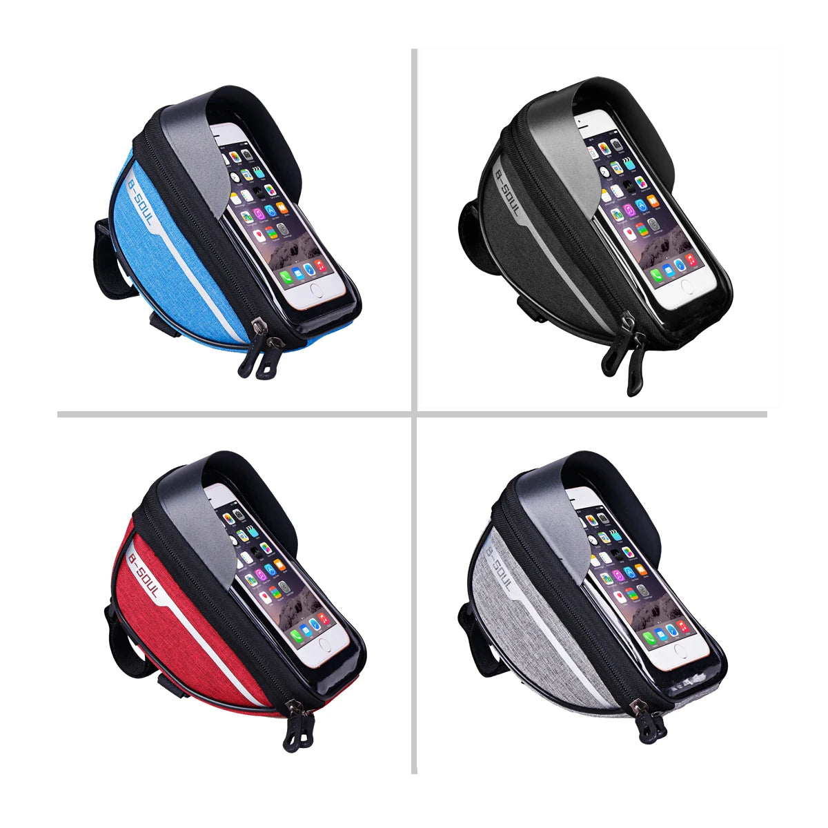 B-SOUL Bicycle Bag Front Bag Handlebar Bag Mobile Phone Bag Horizontal Bag Mountain Road Bike Riding Accessories