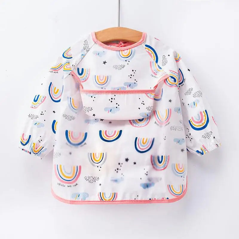 Baby Apron Bibs Toddler Long Sleeve Scarf Waterproof Art Smock Feeding Bib Infant Boys Girls Kid Burp Cloth Bandana New Arrivals