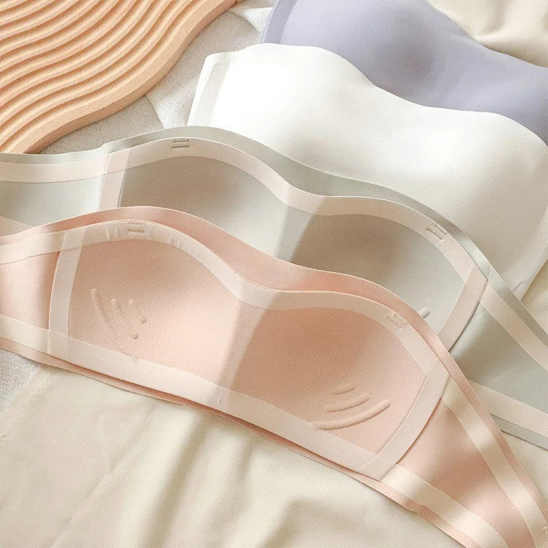 Seamless One-piece Tube Tops Women Removable Pads Intimates Basic Black/White/Skin Womens Strapless Bra Bandeau Sexy Lingerie
