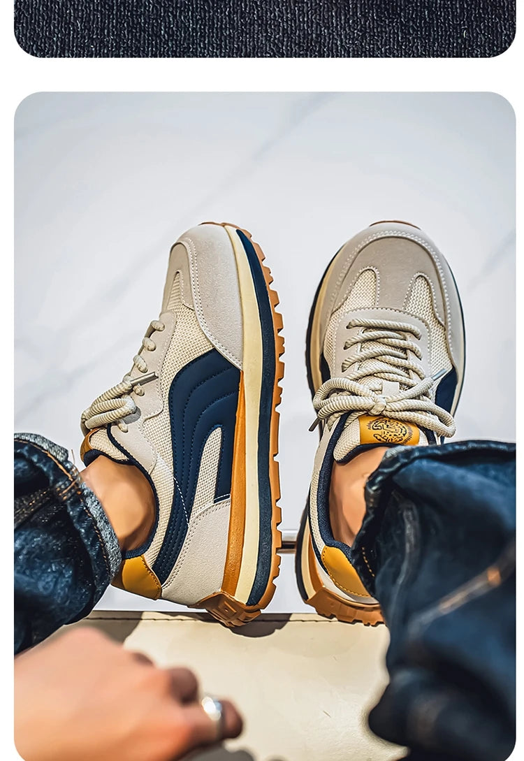 2025 Spring Men's Brand Sneaker Comfortable Platform Sports Shoes Men Non-Slip Breathable Running Shoes Man zapatillas de hombre