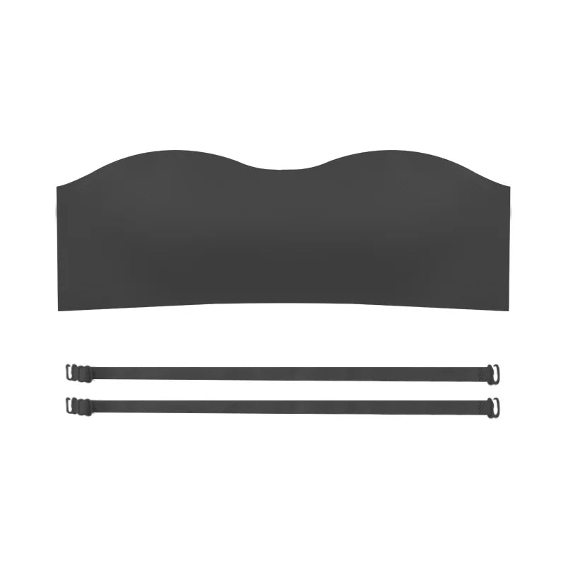 Seamless One-piece Tube Tops Women Removable Pads Intimates Basic Black/White/Skin Womens Strapless Bra Bandeau Sexy Lingerie