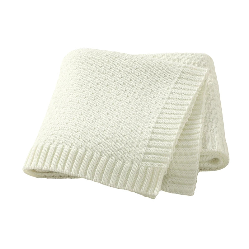 Baby Blankets Knitted Newborn Netural Breathable Month Swaddle Wrap Mat for Infant Boy Girl Crib Cellular Children 90*70cm Cover