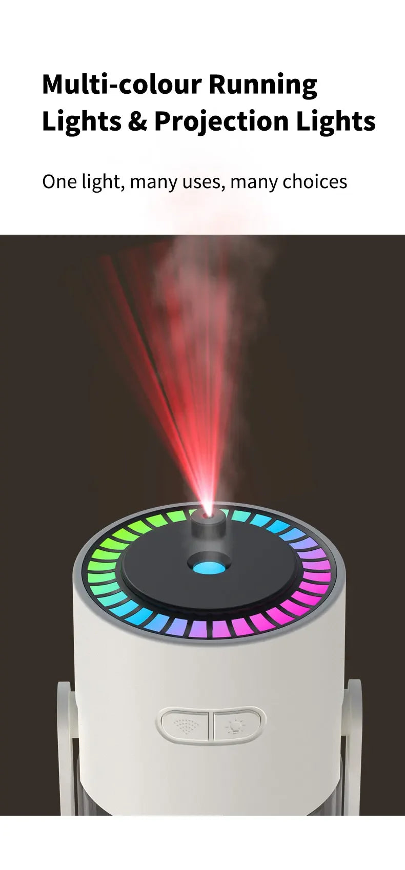 Car Air Humidifier with Starry Sky Lights Mini Aromatherapy Essential Oil Ultrasonic Diffuser Color Night Light Humidifier