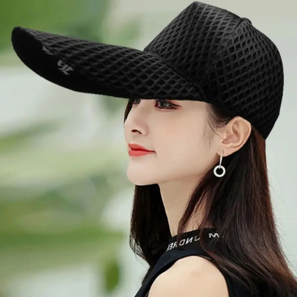 New Fishing Hat Quality 14cm Long Brim Sun Hat Large Head Sunshade Baseball Caps Mesh Big Size Fishing Hat Men