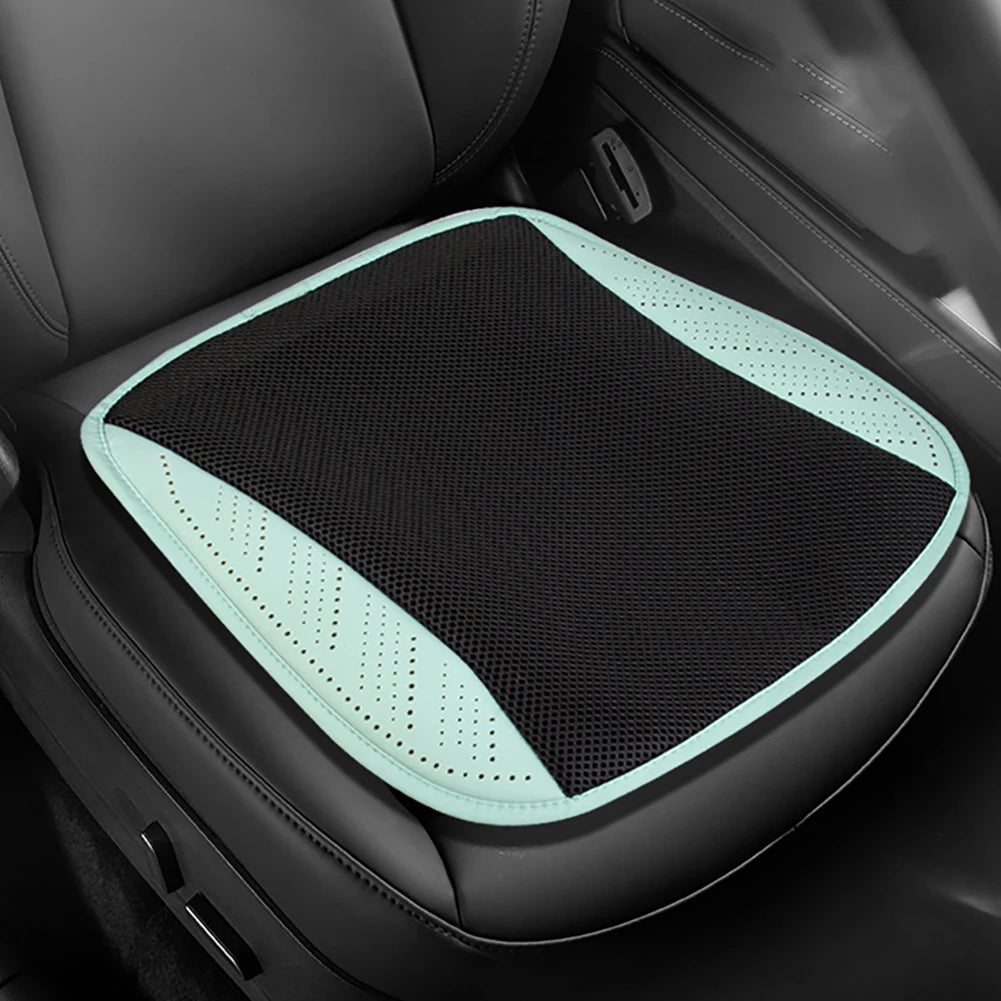 Car Cooling Cushion with Fan Universal Ice Silk Seat Cushion Blowing Ventilation Summer Cool Air Seat Cushion Car Interior Acces