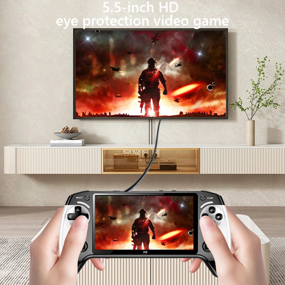 5.5 Inch Screen Handheld Game Console Type-C Charging Handheld Game Player Electronic Game Player Birthday Christmas Gift