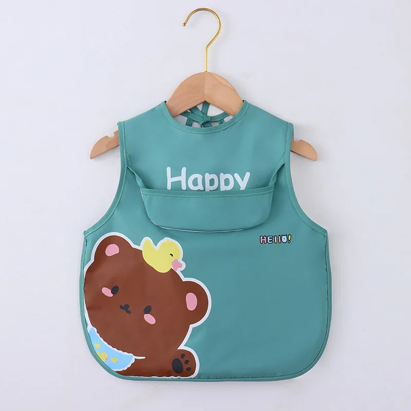 Baby Apron Bibs Toddler Long Sleeve Scarf Waterproof Art Smock Feeding Bib Infant Boys Girls Kid Burp Cloth Bandana New Arrivals