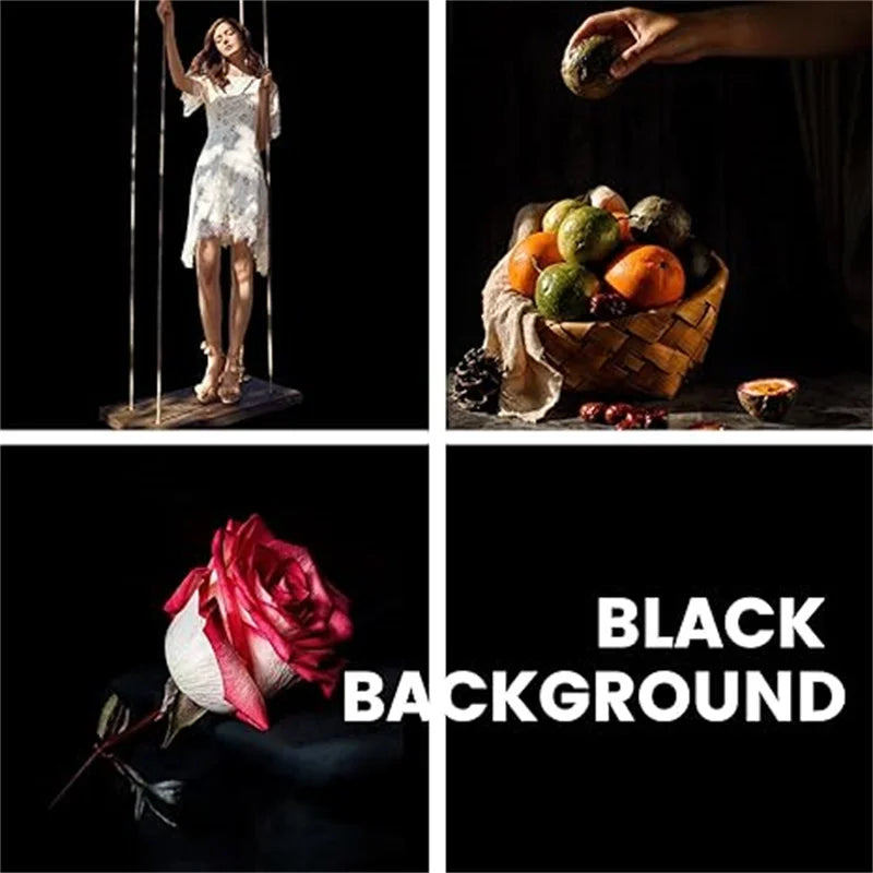 HUANYINGBJB Photography Background Backdrop Cloth Black Screen Muslin Cotton Fabric Chroma key For Photo Studio Video Portrait