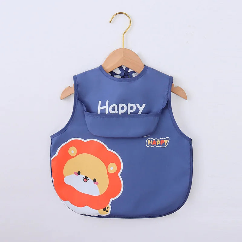 Baby Apron Bibs Toddler Long Sleeve Scarf Waterproof Art Smock Feeding Bib Infant Boys Girls Kid Burp Cloth Bandana New Arrivals