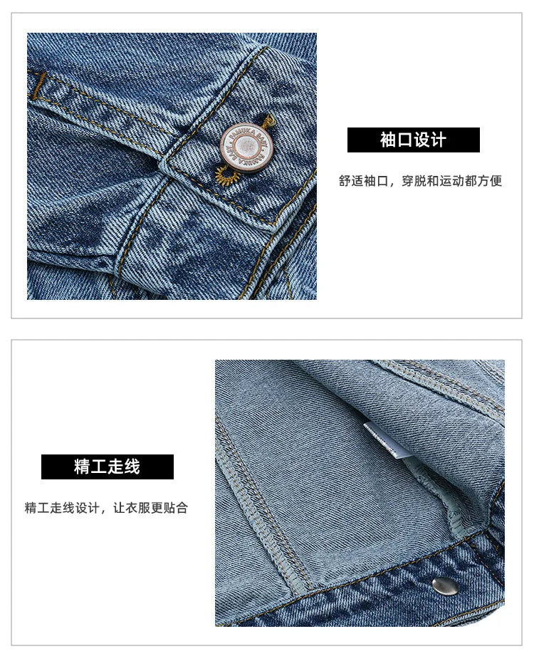 Children's Clothing Spring Autumn Kids Denim Jacket Boys Girls' Tops Fashion Casual Jacket Coat