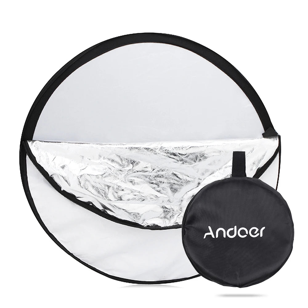 Andoer 24" 60cm Disc 5 in 1 (Gold, Silver, White, Black, Translucent) Multi Portable Collapsible Photography Studio Photo Light