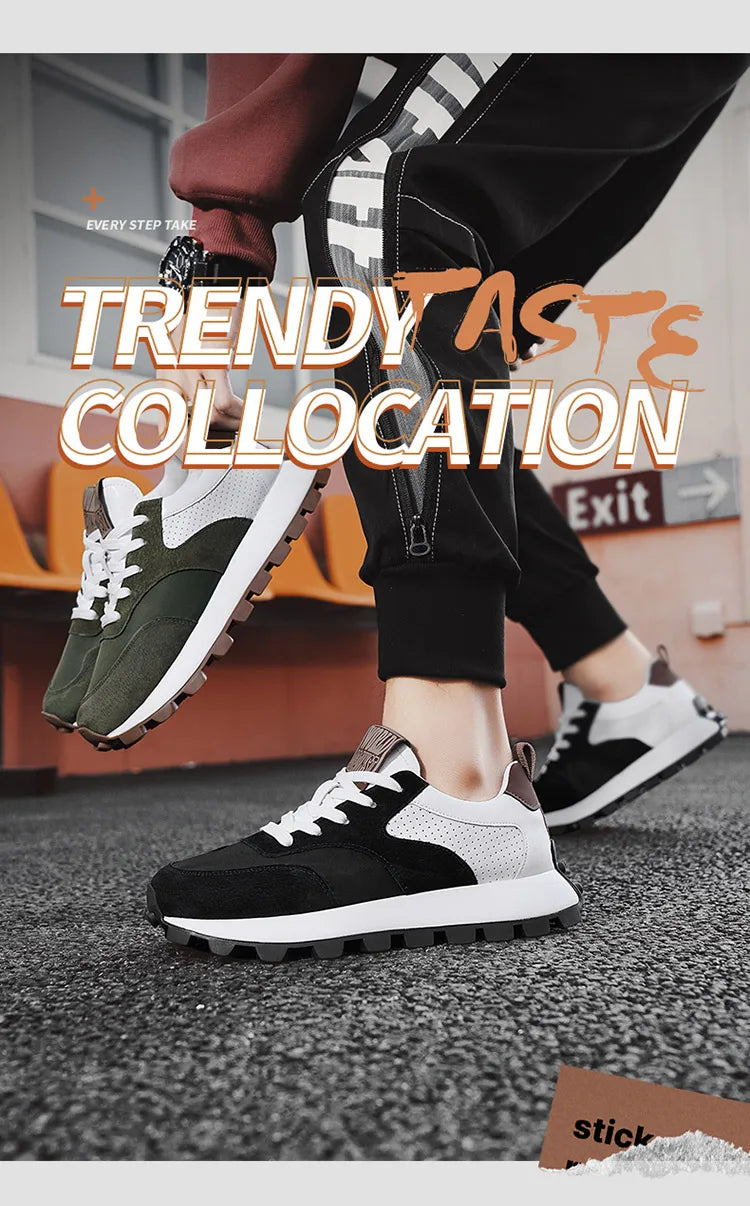 Fashion Men Sneakers Autumn Forrest Gump Shoes Lightweight Tenis Sports Shoes Thick Sole Platform Casual Shoes